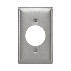 Raco Placa de Pared, 1 Puerto, Acero Inoxidable 