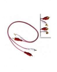 Radox Cable AUX 2 x RCA Macho - 2 x RCA Macho, 45cm, Rojo/Blanco 