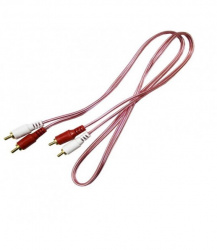 Radox Cable AUX 2 x RCA Macho - 2 x RCA Macho, 90cm, Rojo 