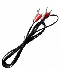 Radox Cable AUX 2 x RCA Macho - 2 x RCA Macho, 1.80 Metros, Negro 