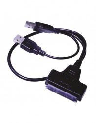Radox Cable USB-A Macho x2 - SATA HD Macho, Negro 