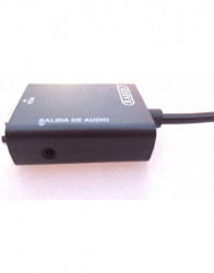 Radox Adaptador VGA Macho - HDMI Hembra, Negro 