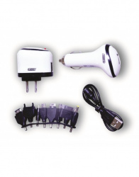 Radox Kit de Adaptadores para Cargador de Pared 130-329, 5V, 1x USB 2.0, Blanco 