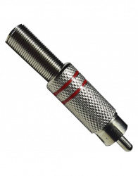 Radox Conector Plug RCA con Resorte, Metálico 