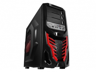 Gabinete Raidmax COBRA Z con Ventana, Midi-Tower, ATX/Micro-ATX, USB 2.0/3.0, sin Fuente, Negro/Rojo 