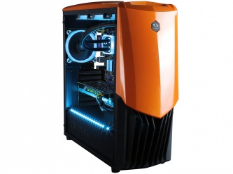 Gabinete Raidmax GAMA con Ventana, Midi-Tower, ATX/ITX/Micro-ATX, USB 3.0, sin Fuente, Naranja 