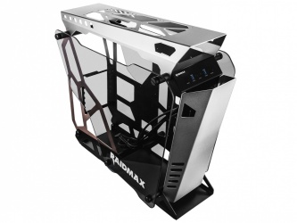 Gabinete Raidmax X08 Transparente, Midi-Tower, ATX/ITX/Micro-ATX, USB 3.0, sin Fuente, Gris/Negro 