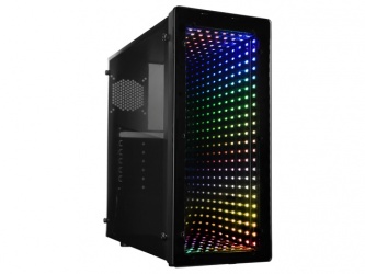 Gabinete Raidmax GALAXY con Ventana LED RGB, Midi-Tower, ATX/Micro ATX/Mini-ITX, USB 2.0/3.2, sin Fuente, Negro 