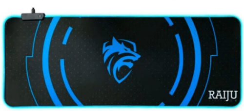 Mousepad Gamer Raiju MP-102RGB RGB, 80 x 30cm, Negro/Azul 