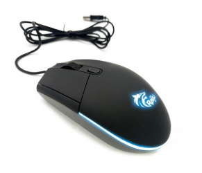 Mouse Gamer Raiju Óptico OM01, Alámbrico, 1600DPI, Negro 