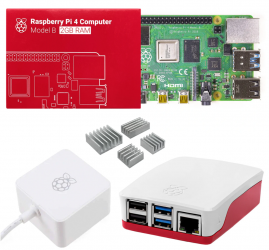 Raspberry Kit Placa de Desarrollo Pi 4, 2GB RAM, WiFi, USB 
