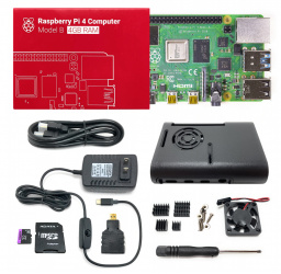 Raspberry Kit Placa de Desarrollo Pi 4, 4GB RAM, WiFi, USB C 