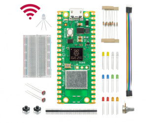 Raspberry Kit Placa de Desarrollo Pi Pico W, 40 Pines, Micro USB 