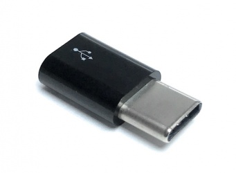 Raspberry Adaptador Micro USB Hembra - USB-C Macho, Negro 