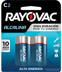 Rayovac Pila Alcalina C, 2 Piezas 