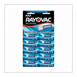 Rayovac Pila Alcalina AAA, 10 Piezas 