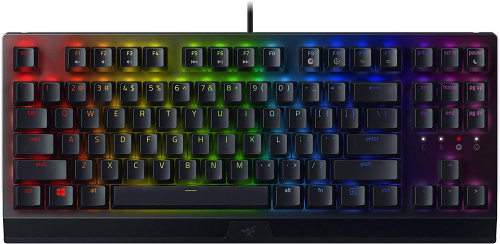 Teclado Gamer Razer, Teclado Blackwidow V3 Tenkeyless LED RGB TKL, Teclado Mecánico, Razer Green, Alámbrico, USB, Negro, Español 