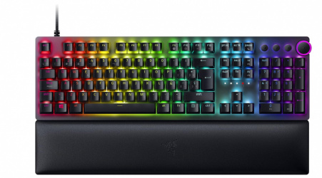 Teclado Gamer Razer Huntsman V2 RGB, Switch Óptico Clicky Purple, Alámbrico, Negro (Español) 