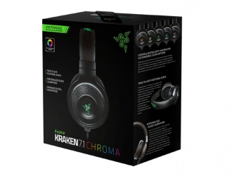 Razer Audífonos Gamer Kraken 7.1 Chroma, Alámbrico, 2 Metros, Negro 
