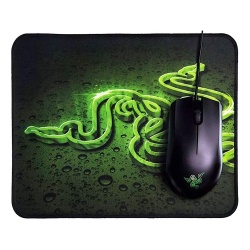 Razer Kit Gamer Mouse y Mousepad Goliathus - Abyssus Lite, Alámbrico, USB A, Verde/Negro 