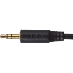 RCA Cable AUX 3.5mm Macho - 3.5mm Macho, 1.8 Metros, Negro 