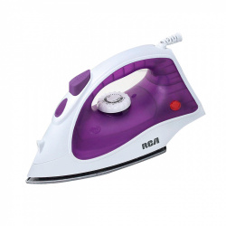RCA Plancha de Vapor Seco, Antiadherente, 1200W, Blanco/Violeta 