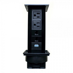 Redleaf Caja de Conectividad para Escritorio PT008B, 2 Contactos, 1x VGA, 2x RJ-45 