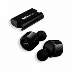 Redlemon Audífonos Intrauriculares con Micrófono X2T, Inañámbrico, Bluetooth, Negro 