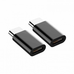 Redlemon Adaptador USB C Macho - Micro USB B Hembra, Negro, 2 Piezas 