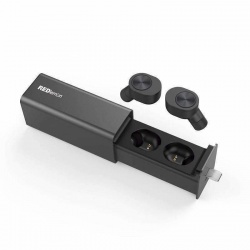 Redlemon Audífonos Intrauriculares con Micrófono 79009, Inalámbrico, Bluetooth, Negro 