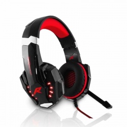 Redlemon Audífonos Gamer G9000, Alámbrico, 2.1 Metros, 3.5mm, Negro/Rojo 