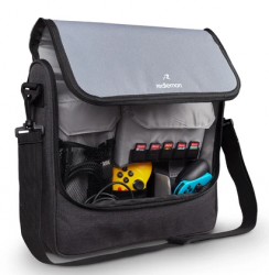 Redlemon Maletín de Poliéster y Nylon 80025 para Nintendo Switch, Gris/Negro 