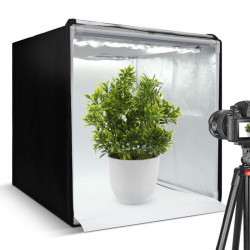 Redlemon Caja de Luz para Fotografía de Producto 80354, 80 x 80cm, Luz Fría, Negro 