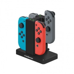 Redlemon Cargador para Nintendo Switch Joy-Con, Negro 