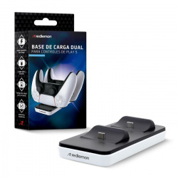 Redlemon Base de Carga para DualSense PS5, USB-C, Negro/Blanco 