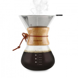 Redlemon Cafetera Individual con Filtro de Acero 81310, 800ml, Transparente 