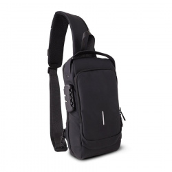 Redlemon Mochila de Poliéster con Candado 83082-Bl, Negro 