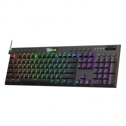 Teclado Gamer Redragon K619-RGB LED RGB, Teclado Mecánico, Redragon Red, Alámbrico, USB, Negro, Español 