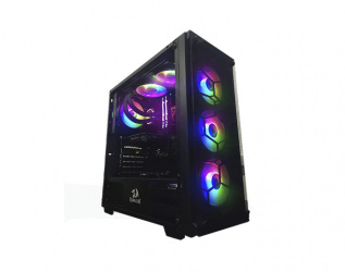 Gabinete Redragon Wheel Jack, Midi-Tower, ATX/Micro-ATX/Mini-ITX, USB 2.0/3.0, sin Fuente, 3 Ventiladores Instalados, Negro  