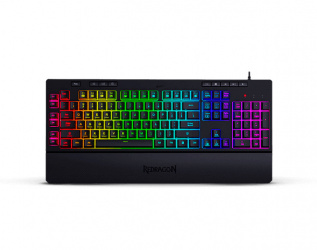 Teclado Gamer Redragon Shiva RGB, Alámbrico, Negro (Español) 