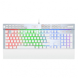 Teclado Gamer Redragon YAMA K550 RGB, Teclado Mecánico, Switch Redragon Purple, Alámbrico, Blanco (Español) 