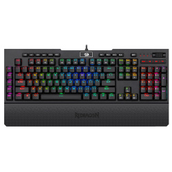 Teclado Gamer Redragon Brahma Pro K586 LED RGB, Teclado Mecánico, Switch Blue, Alámbrico, Español 