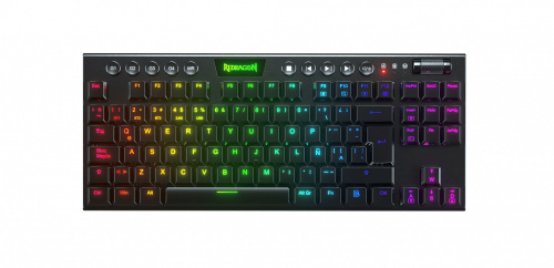 Teclado Gamer Redragon HORUS K618 RGB, Teclado Mecánico, Switch Red Ultra, Inalámbrico, Negro (Español) 