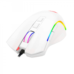 Mouse Gamer Ergonómico Redragon Óptico Griffin M607 RGB, Alámbrico, USB-A, 7200DPI, Blanco 