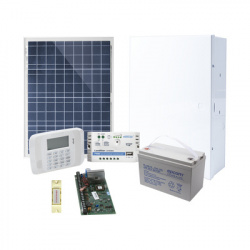 Resideo Kit Sistema de Alarma VISTA48SOLAR, Alámbrico/Inalámbrico, Incluye Panel Vista 48LA/Teclado/Botón de Emergencia/Módulo Fotovaltaico/Controlador Epsolar/Acumulador 