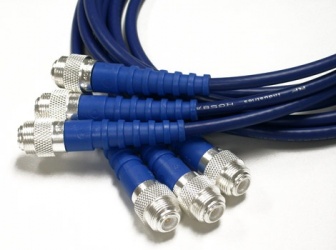 RF Industries Cable Coaxial RG-58A/U, 1.22 Metros, Azul, 3 Piezas 