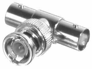 RF Industries Conector Coaxial en T BNC Macho - BNC Hembra, Plata 