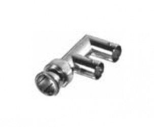 RF Industries Conector Coaxial en F BNC Macho - BNC Hembra, Plata 
