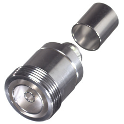 RF Industries Conector Coaxial DIN 7-16 Hembra, Plata 