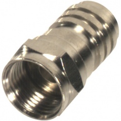 RF Industries Conector Coaxial F Macho, Anillo Plegable, para RG-59/U, Niquel 